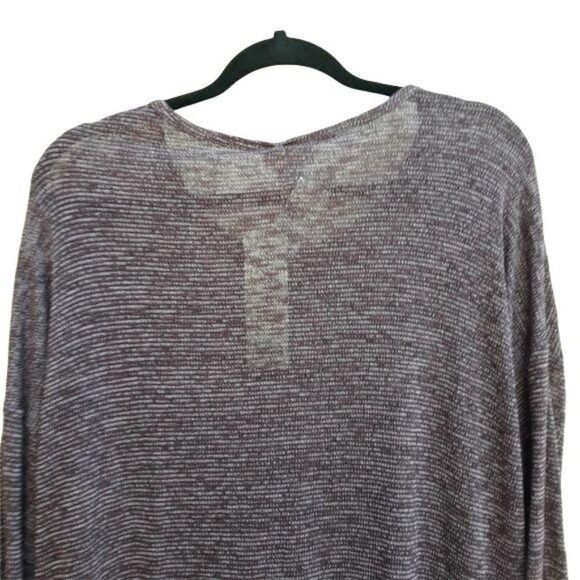 90's Wrangler Western Grunge Marled Knit Oversized Tunic Top  Lace Hem Wine Sz S - Picture 8 of 12